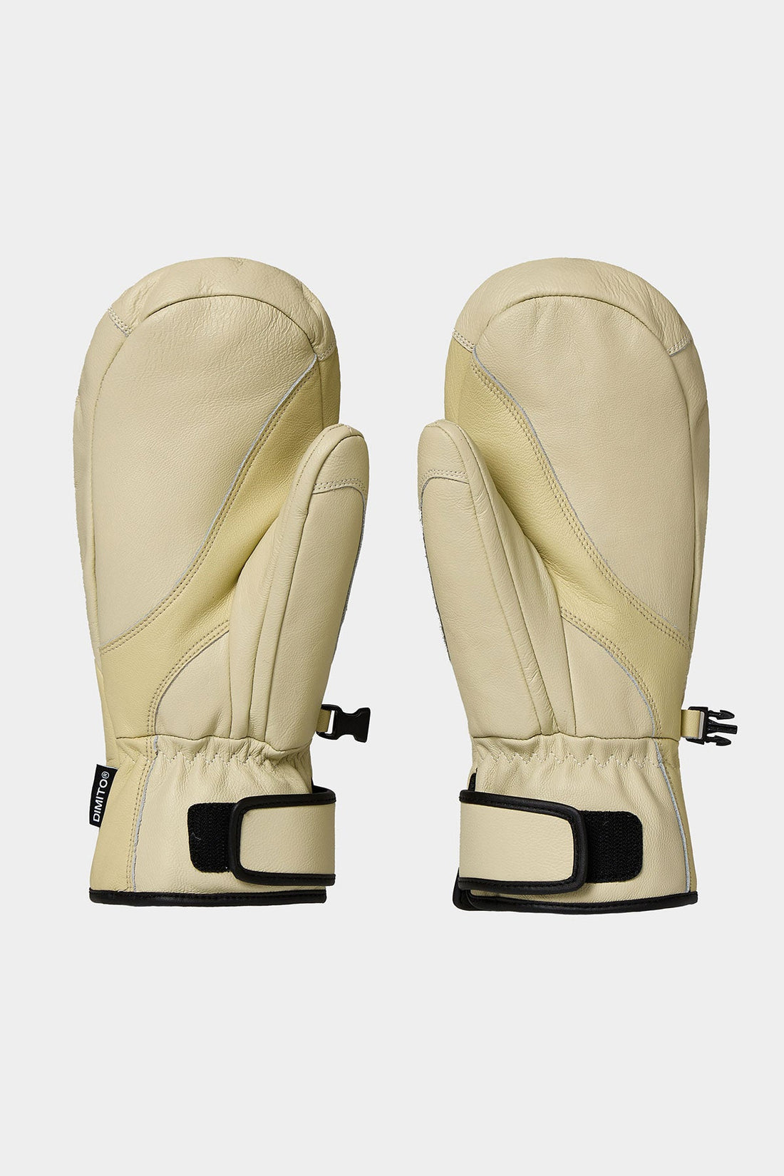 WAVE LEATHER MITTEN SAND