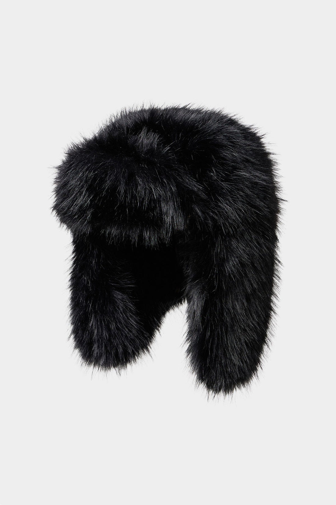 FAUX FUR HAT BLACK BEAR