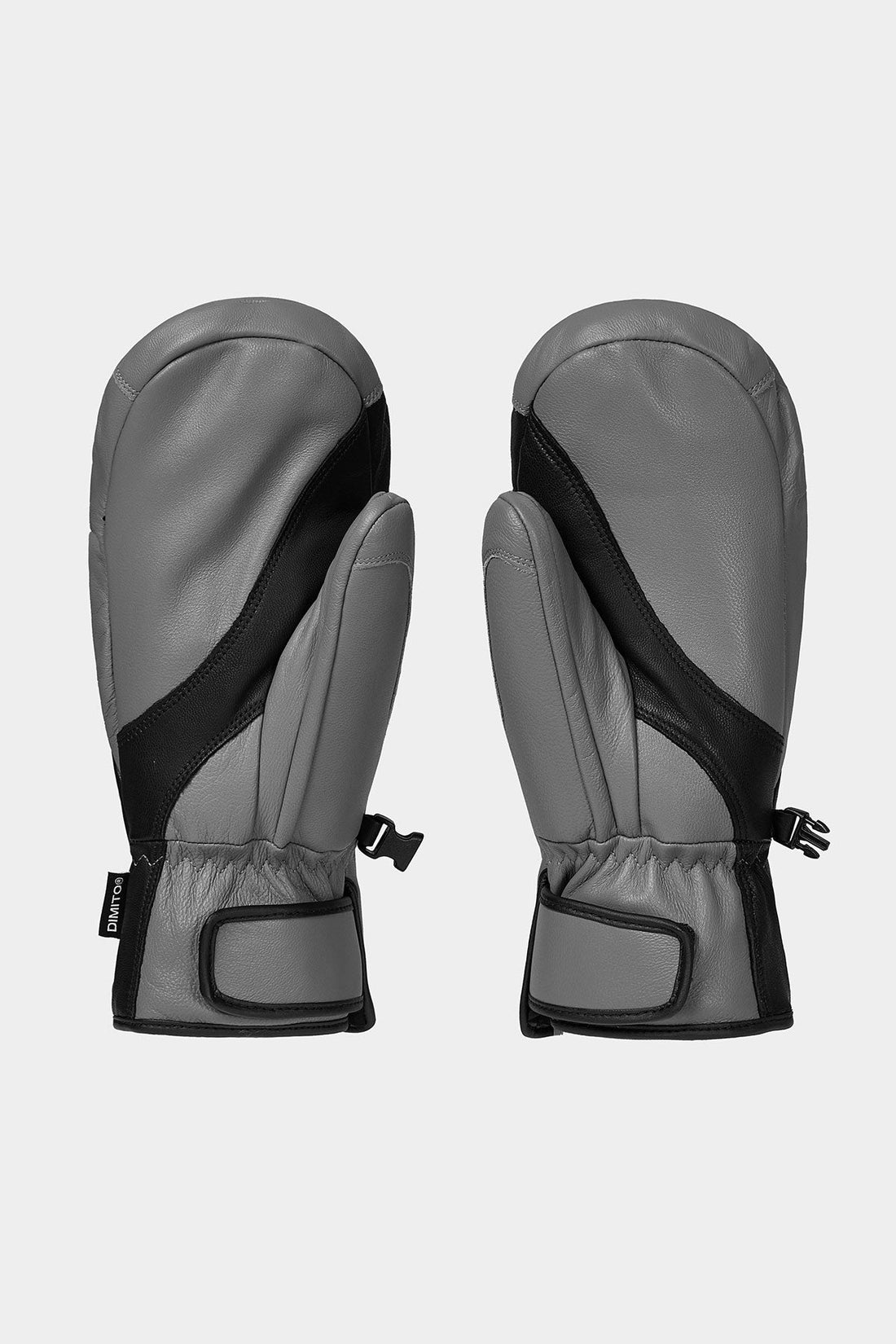 WAVE LEATHER MITTEN GREY