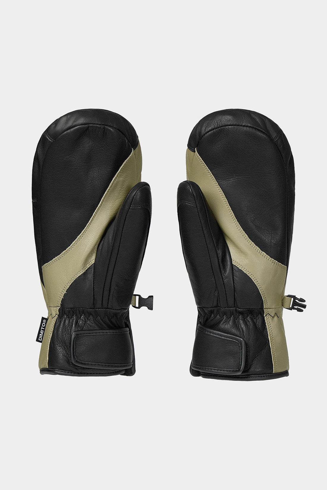 WAVE LEATHER MITTEN BLACK