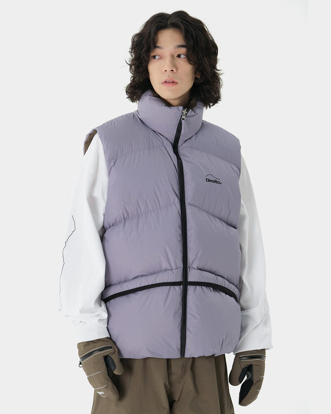 23 REVERSIBLE DOWN VEST PURPLE ASH