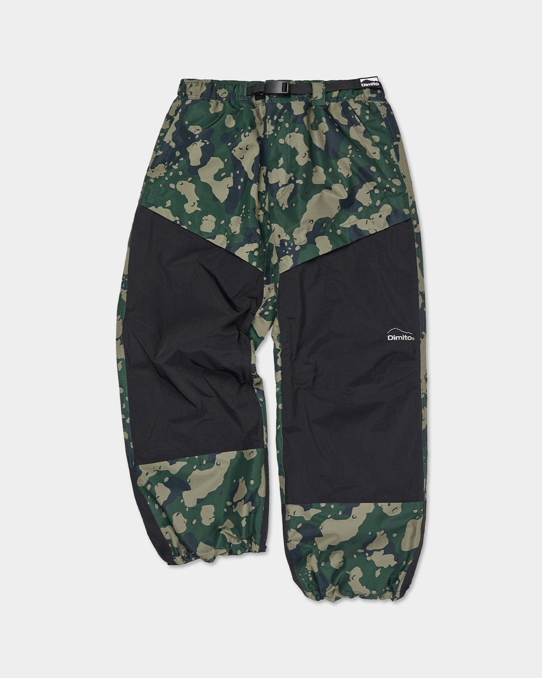 BLOCK WIDE PANTS OLIVE CAMO (Semi Wide Fit)