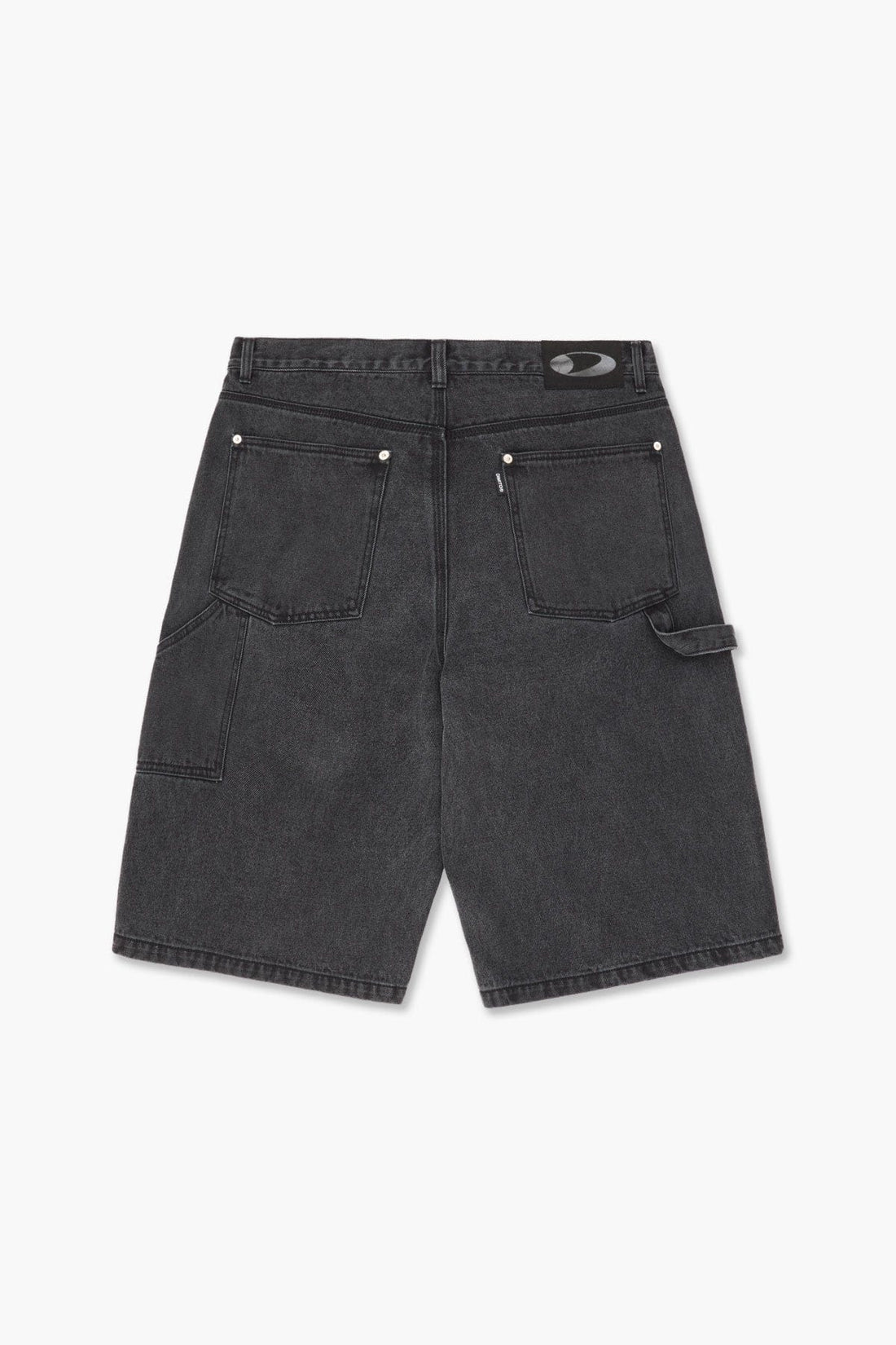 CARPENTER DENIM SHORTS (LONG & LOOSE FIT) GREY