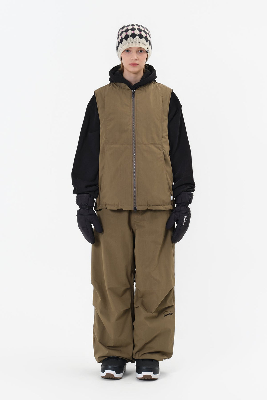 CARPENTER WIDE PANTS (WIDE FIT LV.1) FADE WALNUT