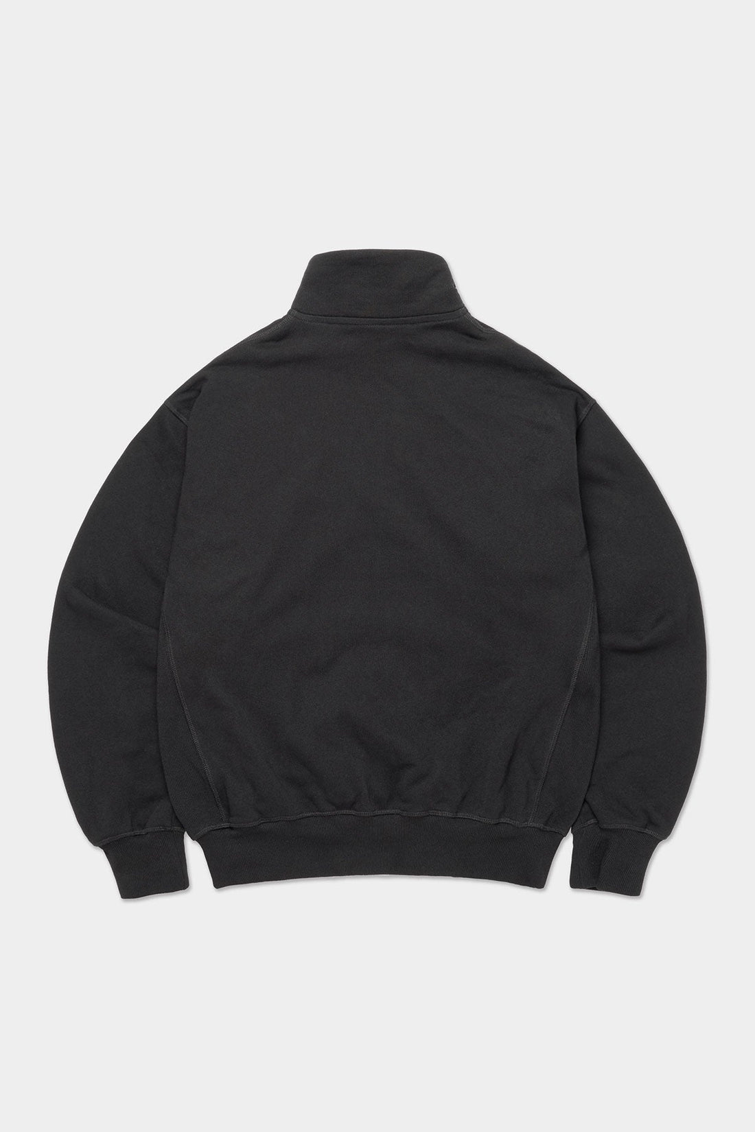 CIRCLE LOGO HALF ZIP SWEATSHIRT BLACK