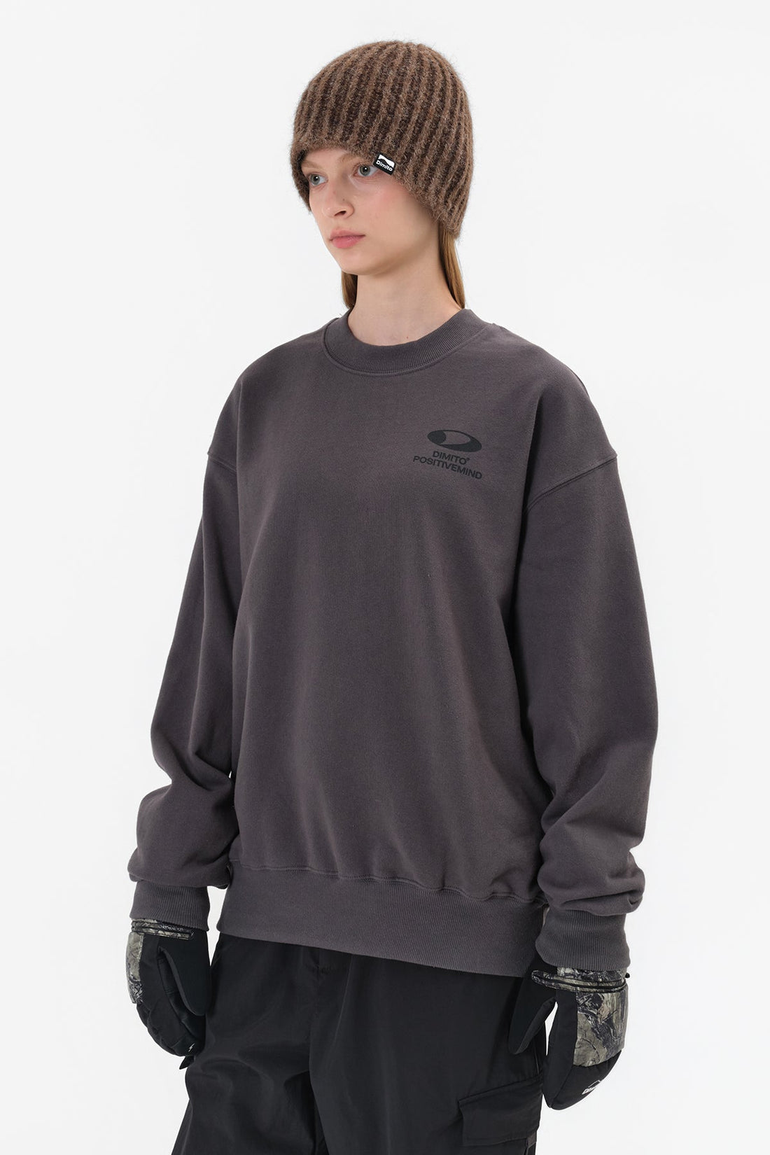 [2526] CIRCLE LOGO SWEATSHIRT CONCRETE