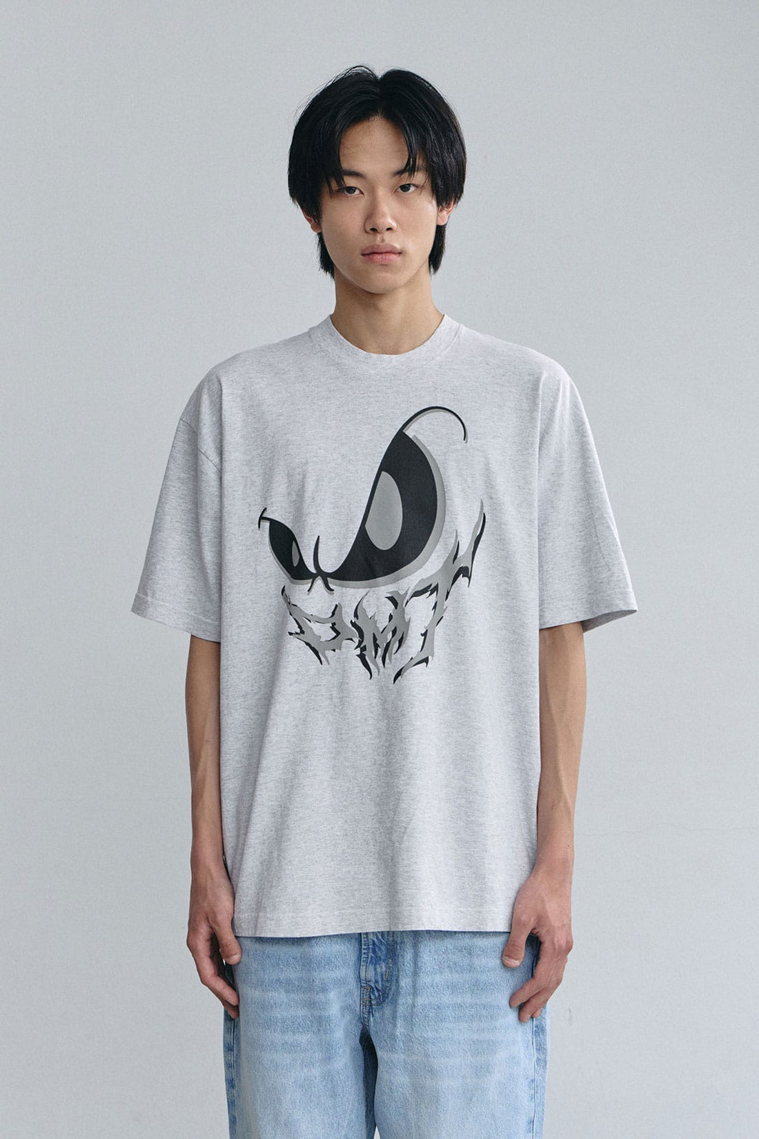 DMT EVIL MASK SSV GD 6.5OZ TEE ASH