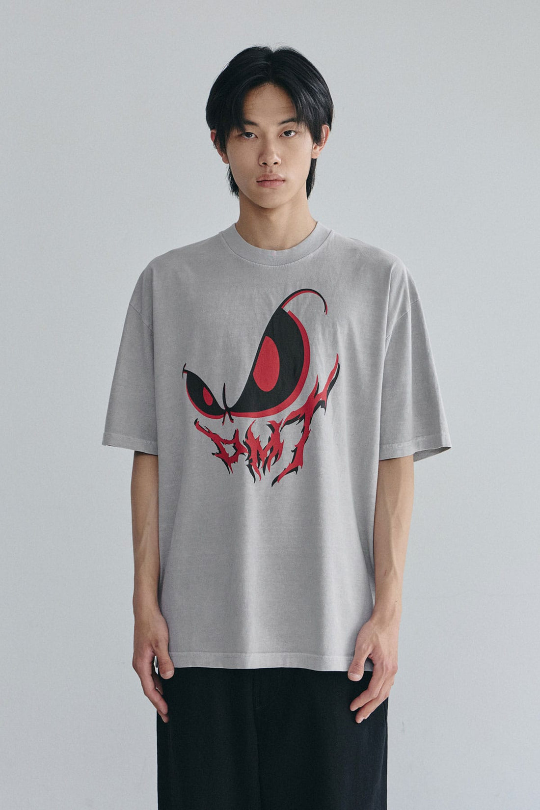 DMT EVIL MASK SSV GD 6.5OZ TEE DARK SILVER