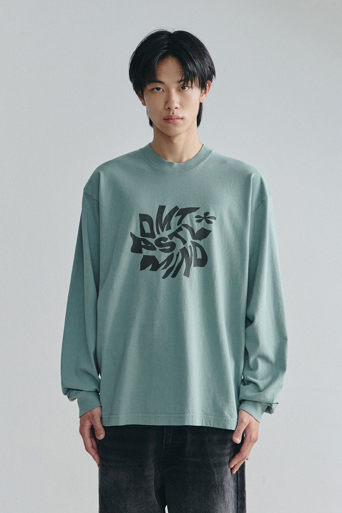 DMT SPIRAL LSV GD 6.5OZ TEE ATLANTIC GREEN