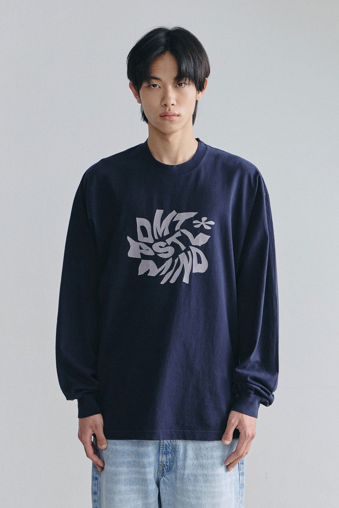 DMT SPIRAL LSV GD 6.5OZ TEE NAVY
