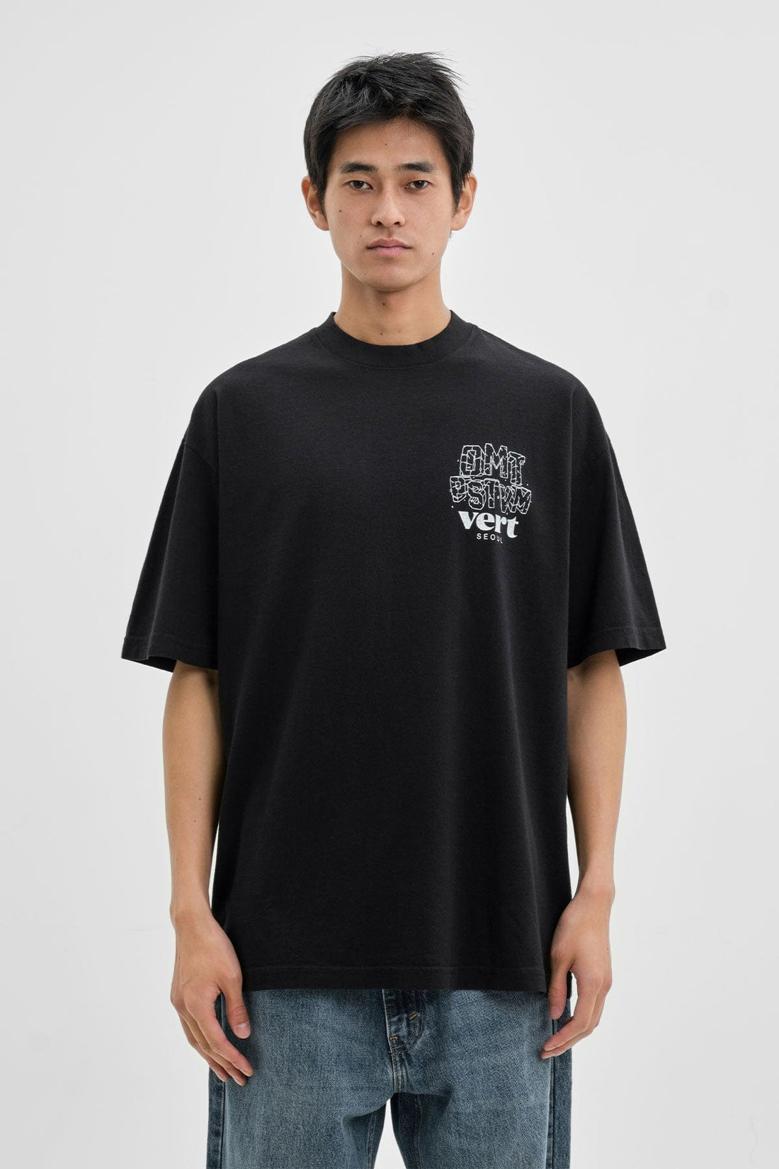 DMT VERT SEOUL SSV GD 6.5OZ TEE BLACK