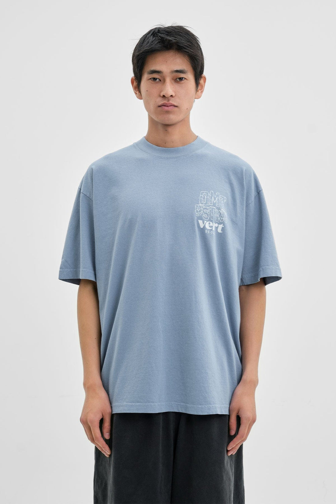 DMT VERT SEOUL SSV GD 6.5OZ TEE CLEAR BLUE