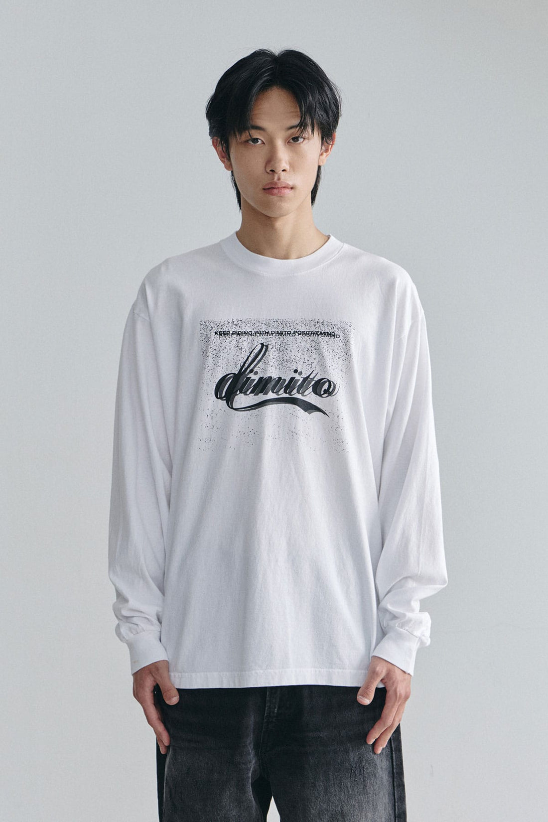 DMT VINTAGE SCRIPT LSV GD 6.5OZ TEE WHITE