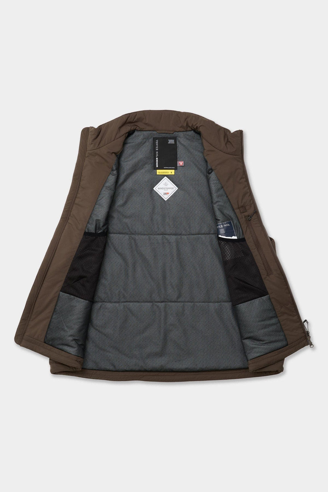 GTX PRIMALOFT VEST DARK BROWN