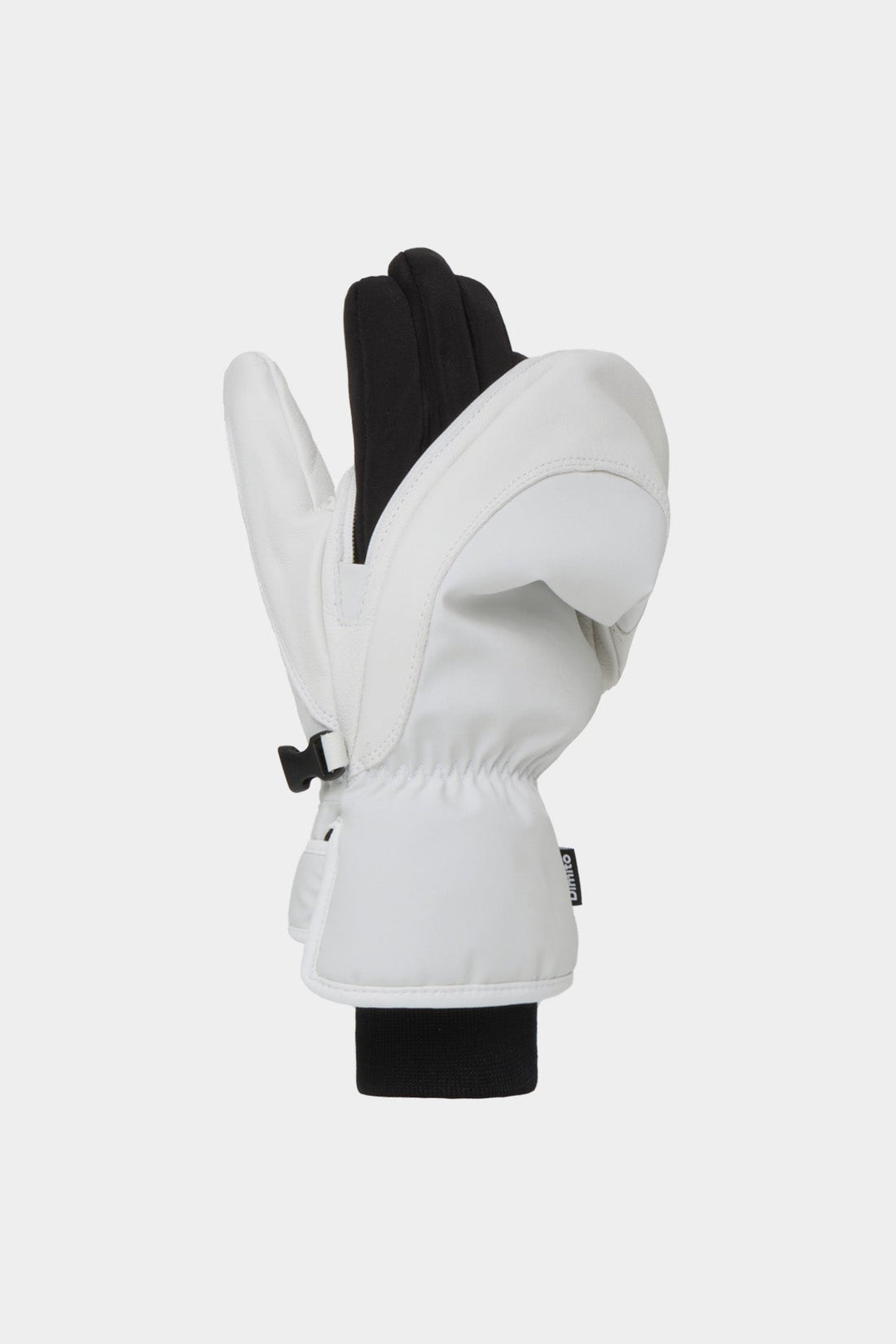 LEATHER 3-WAY OPEN MITTEN COOL WHITE