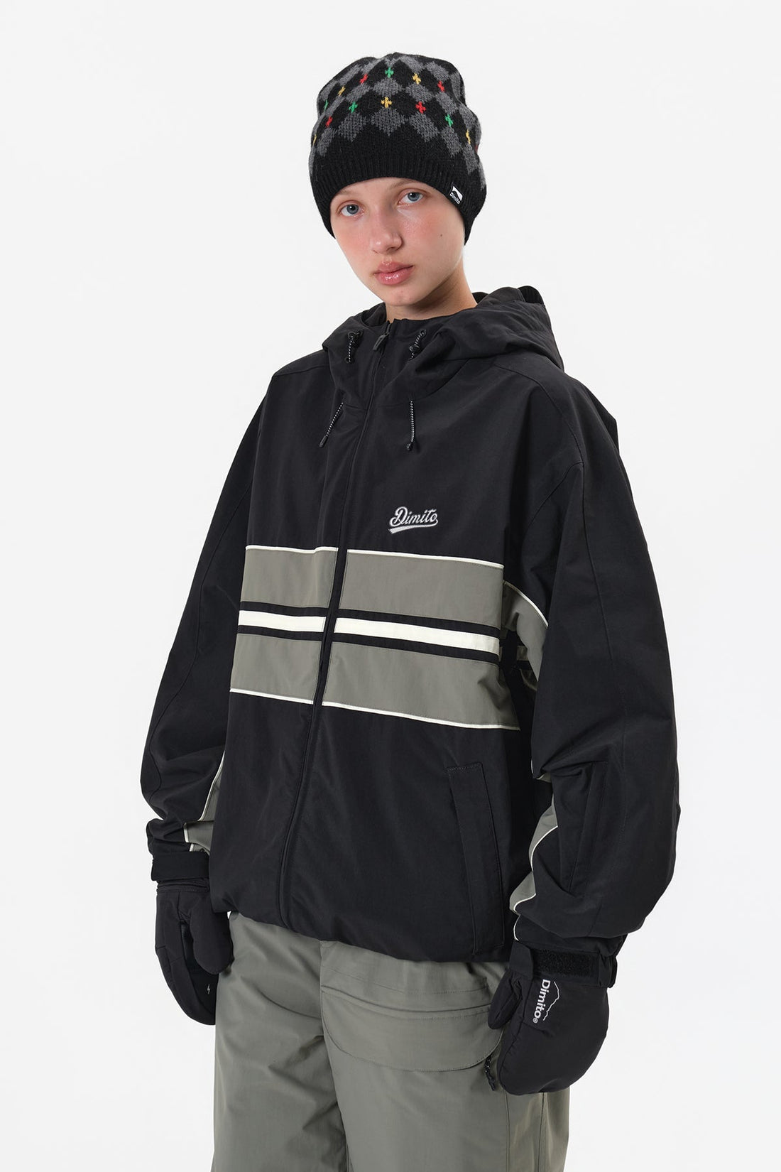 [2526] LINE WIND JACKET BLACK