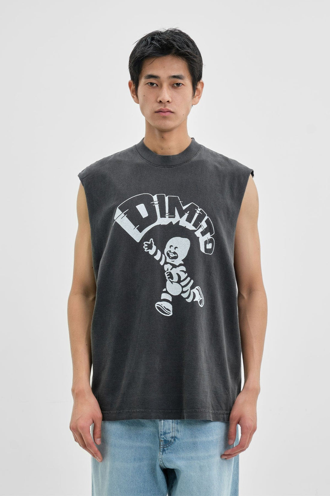 [2526] MASK BOY GD 6.5OZ SLEEVELESS VINTAGE BLACK