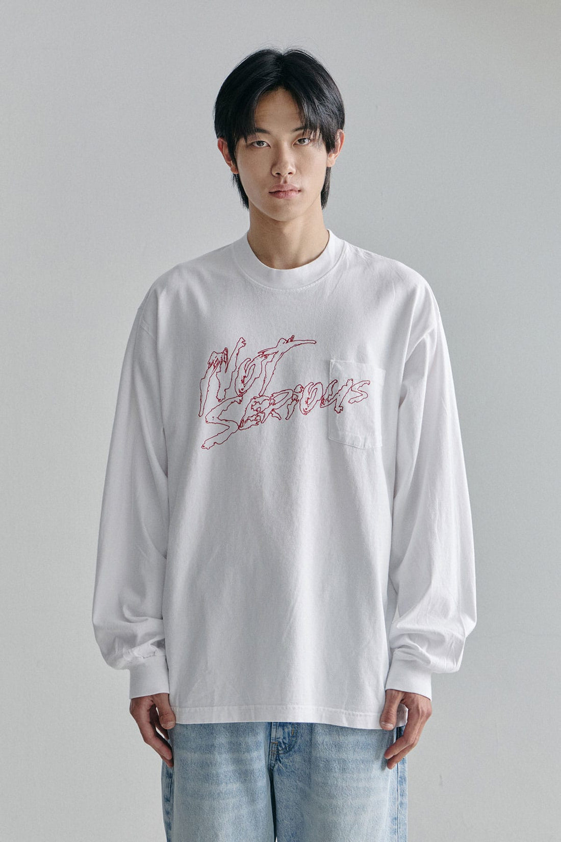 NSS RUDE POCKET LSV GD 6.5OZ TEE WHITE