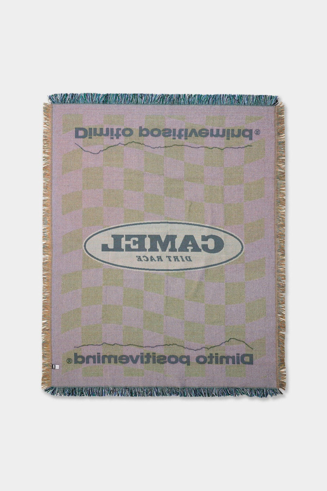 CAMEL RACE BLANKET CHECKER BLUE