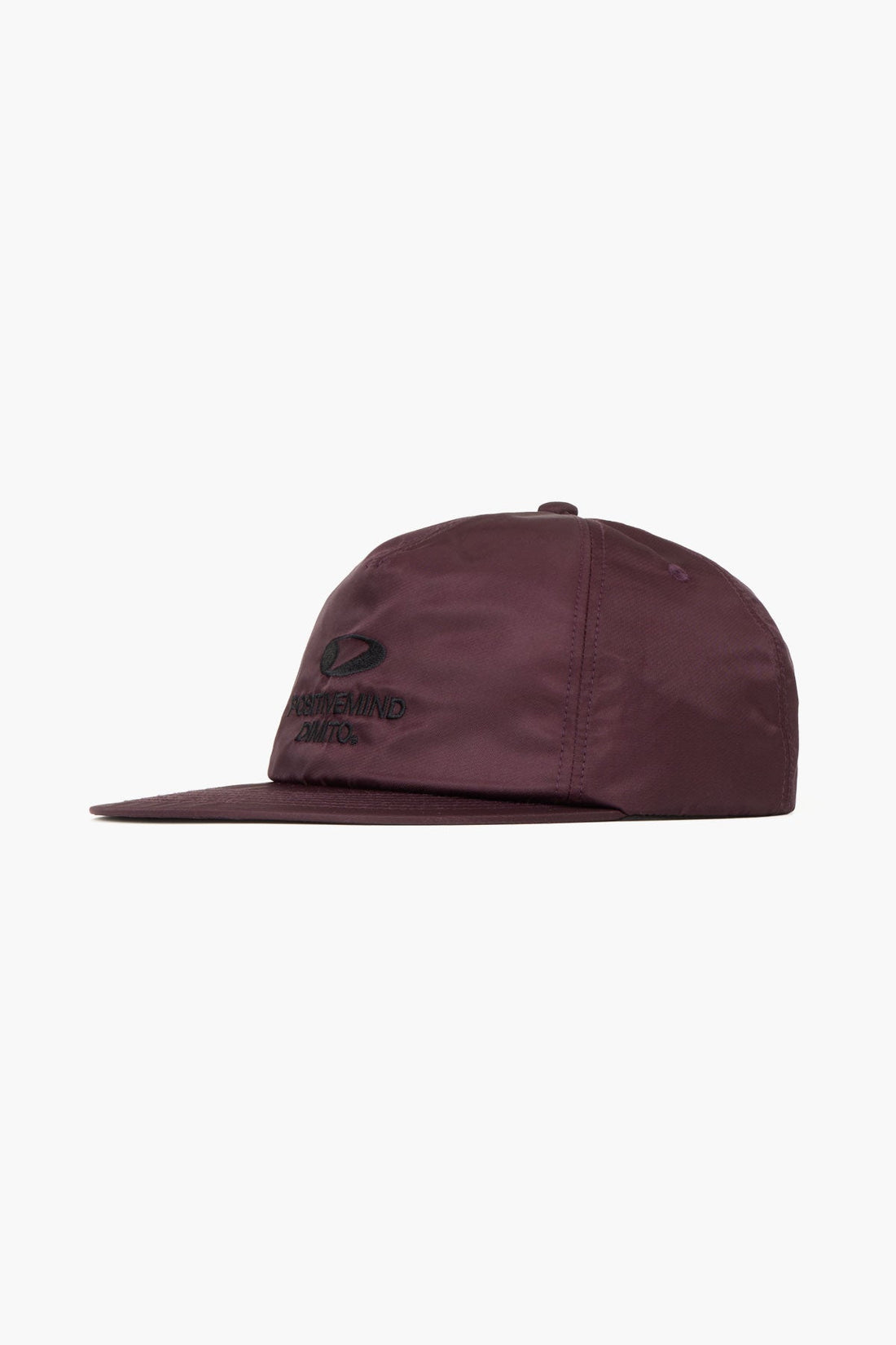 CIRCLE LOGO SATIN TRUCKER CAP WINE