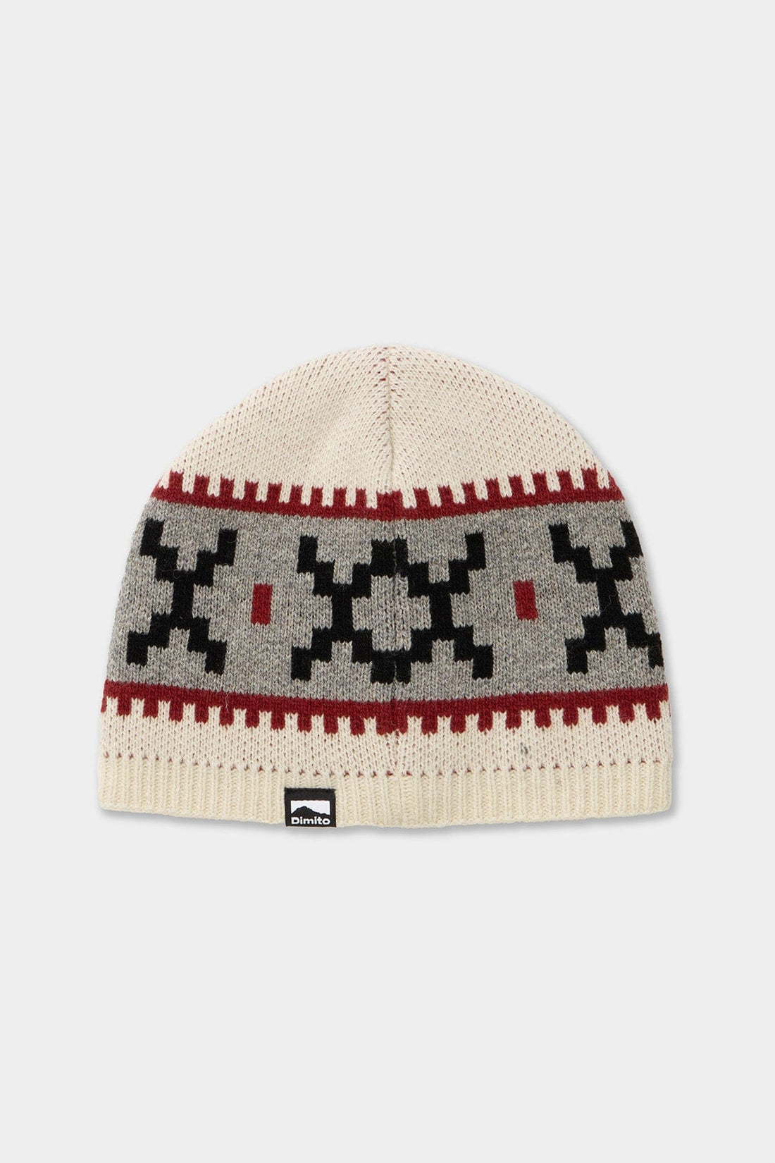 CROCHET BLOCK BEANIE IVORY
