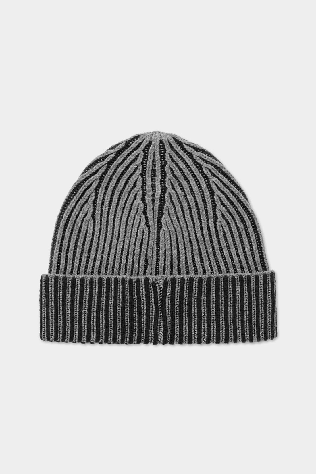 TWOTONE MIXED BEANIE BLACK