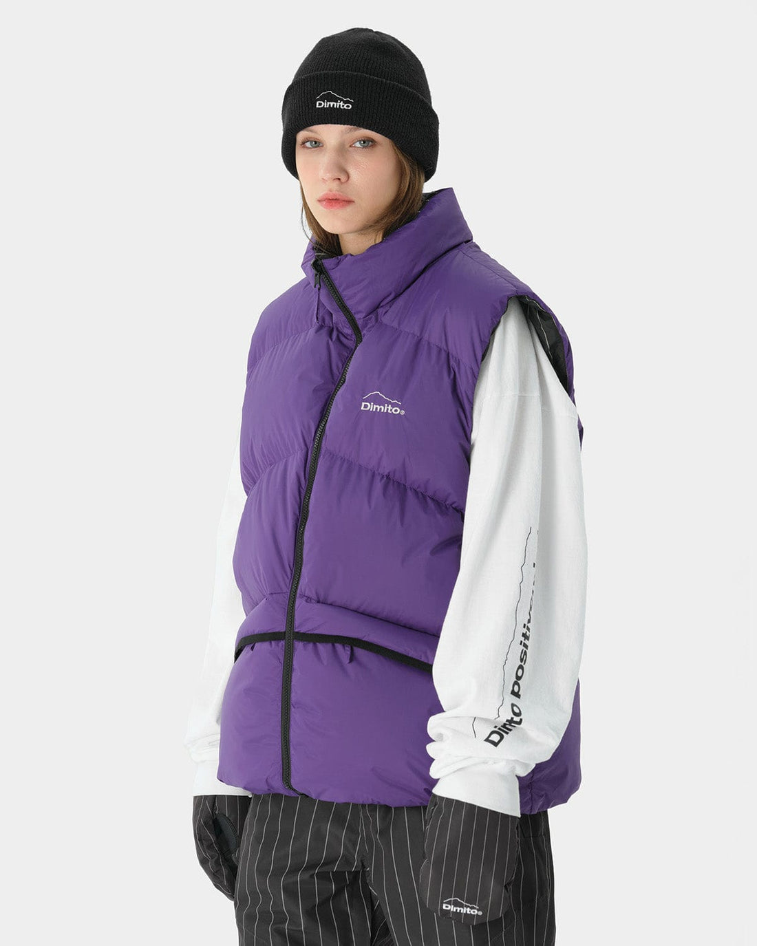 TEAM KOREA REPLICA 23 REVERSIBLE DOWN VEST PURPLE